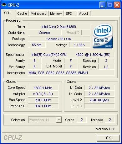 Лот: 7551080. Фото: 1. Intel Core 2 Duo E4300 Allendale... Процессоры