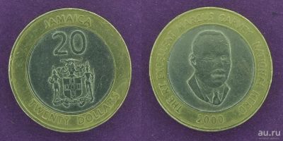 Лот: 13649969. Фото: 1. Ямайка 20 долларов 2000. Америка