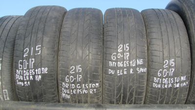 Лот: 15499132. Фото: 1. 4 шт. 215-60-17 Bridgestone Dueler... Шины