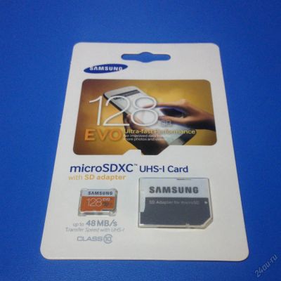 Лот: 5649187. Фото: 1. Карта памяти Micro SD 128GB EVO... Карты памяти