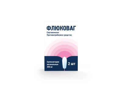 Лот: 23263410. Фото: 1. Флюковаг супп.ваг. 300мг №2. Лекарства