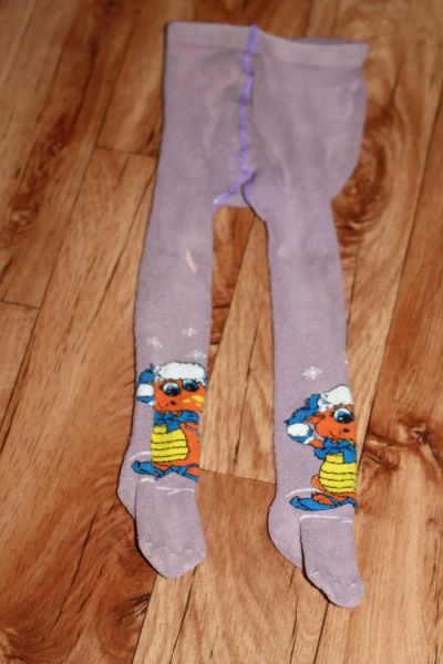 Лот: 6357021. Фото: 1. Колготки фиолетовые на 1-2 года. Носки, колготки