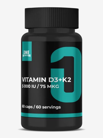 Лот: 25691481. Фото: 1. Витамин D3+K2, One Nutrition... Другое (спортивная одежда)