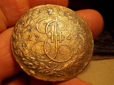 Лот: 15583129. Фото: 1. Отличные 5 копеек 1769 года, ЕМ... Россия до 1917 года