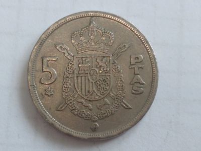 Лот: 15643111. Фото: 1. Испания 5 песет 1975 год (лот... Россия и СССР 1917-1991 года