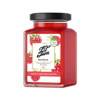 Лот: 10171715. Фото: 1. Genetic Lab Fit Jam 230gr Raspberry... Диетическое питание