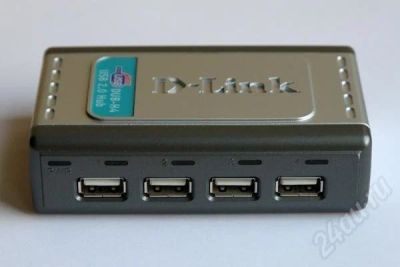 Лот: 512899. Фото: 1. Активный USB 2.0 хаб D-Link DUB-H4... Платы расширения, контроллеры, доп. порты