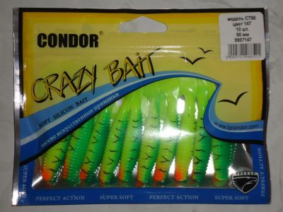 Лот: 3075803. Фото: 1. Твистеры Condor Crazy Bait CT90... Прикормки, приманки