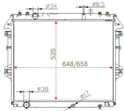 Лот: 3712212. Фото: 1. Радиатор toyota hilux/vigo/fortuner... Двигатель и элементы двигателя