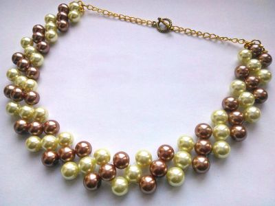 Лот: 7015378. Фото: 1. Колье из искусственного жемчуга... Бижутерия ручной работы