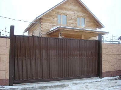 Лот: 7624563. Фото: 1. Уличные сдвижные ворота 3500х2000. Ворота, заборы, шлагбаумы