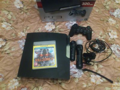 Лот: 4683583. Фото: 1. Playstation 3 (ps3) slim,320гб... Игровые приставки, консоли