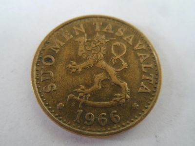 Лот: 5432186. Фото: 1. Финляндия 20 пенни 1966. Европа