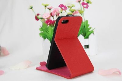 Лот: 3444410. Фото: 1. Чехол Книжка iPhone 5 (Красный... Чехлы, бамперы