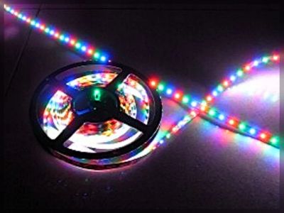 Лот: 7099710. Фото: 1. светодиодная лента RGB 5m + контролер... Светодиоды