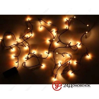 Лот: 8843509. Фото: 1. Гирлянда желтая 100 Led черный... Гирлянды, шарики, новогодние аксессуары
