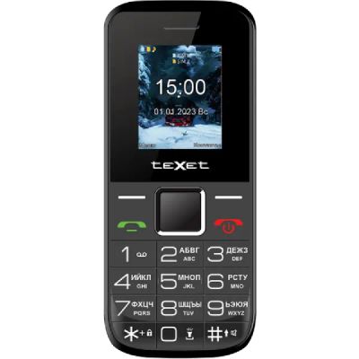Лот: 22217830. Фото: 1. Телефон Texet TM-206 Черный. Кнопочные мобильные телефоны