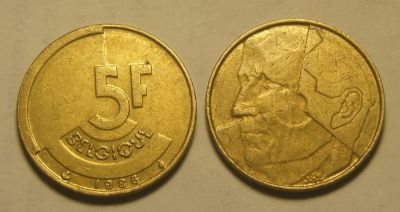 Лот: 11574102. Фото: 1. Бельгия. 5 франков 1986 г. Король... Европа