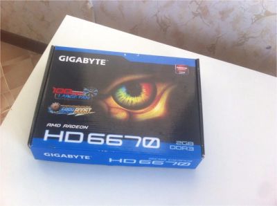 Лот: 6832544. Фото: 1. Видеокарта Gigabyte HD 6670 2gb... Видеокарты