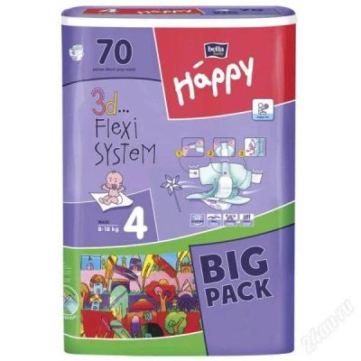 Лот: 2481057. Фото: 1. Подгузники детские Happy от 0... Другое (кормление и уход, гигиена)