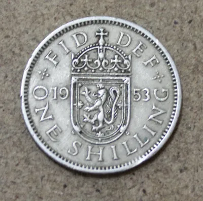 Лот: 23247765. Фото: 1. Великобритания 1 шиллинг 1953... Великобритания и острова