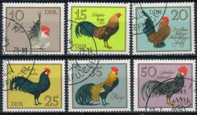 Лот: 19162009. Фото: 1. 1979. ГДР. Птицы - Немецкие Петухи... Марки