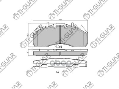 Лот: 21870037. Фото: 1. Тормозные Колодки Tg5556pn0451... Тормозная система