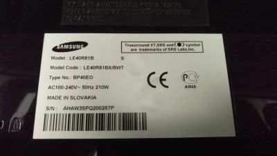 Лот: 12728562. Фото: 1. ЖК-телевизор 40" Samsung le40r81... Телевизоры
