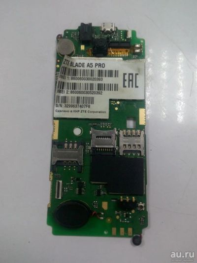 Лот: 10443221. Фото: 1. Основная плата ZTE A5 PRO. Микросхемы и платы
