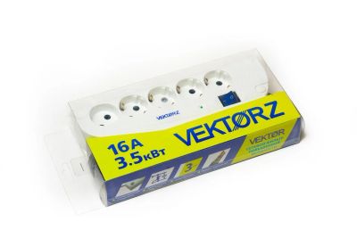 Лот: 19053443. Фото: 1. Сетевой фильтр Vector Z черный... Удлинители, тройники, сетевые фильтры