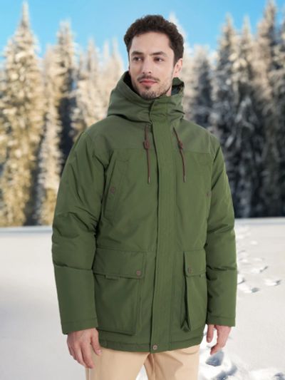 Лот: 25625314. Фото: 1. Пуховик мужской Cordillero, Зеленый. Другое (спортивная одежда)