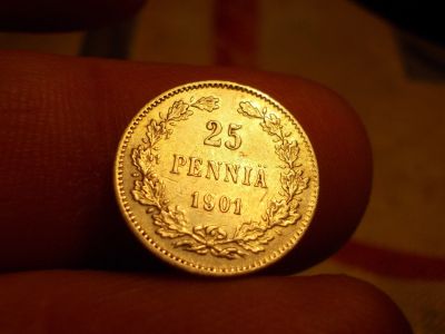Лот: 15769043. Фото: 1. Отличные 25 пенни 1901 года. Имперское... Россия до 1917 года