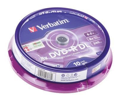 Лот: 25810435. Фото: 1. Диск DVD+R Verbatim box-10 4x... CD, DVD, BluRay