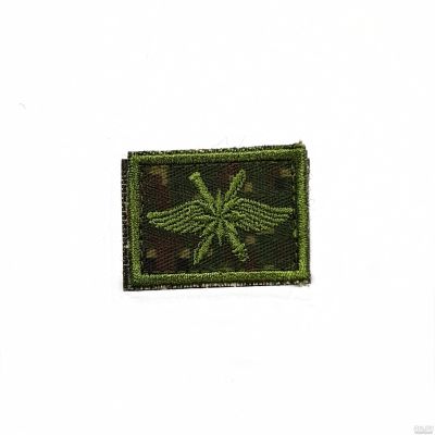 Лот: 13599095. Фото: 1. Эмблема петличная вышит. ВКС зеленая... Обмундирование