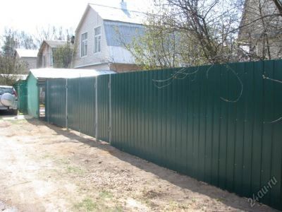 Лот: 5415435. Фото: 1. Забор с Профнастила. Ворота, заборы, шлагбаумы