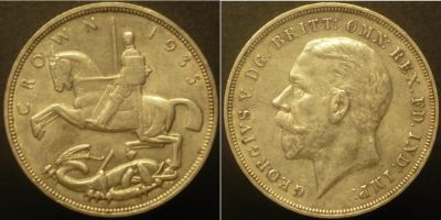 Лот: 16921312. Фото: 1. 1 крона 1935 г Великобритания. Великобритания и острова
