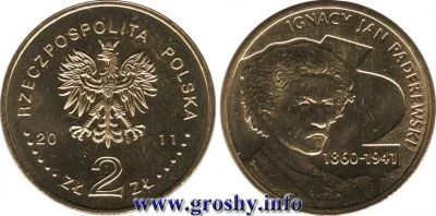 Лот: 5070183. Фото: 1. 2 злотых 2011 Польша, Игнаций... Европа
