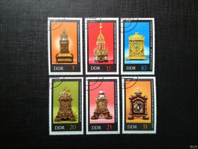 Лот: 14460478. Фото: 1. 1975. ГДР. Часы. Полная серия. Марки