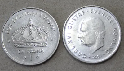 Лот: 25802956. Фото: 1. Швеция 1 крона 2003 года. Европа