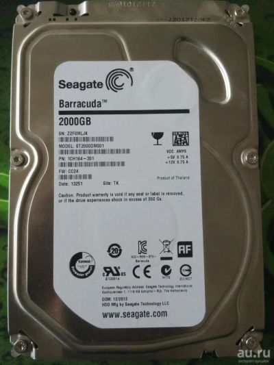 Лот: 9584119. Фото: 1. Жесткий диск Seagate ST2000DM001... Жёсткие диски