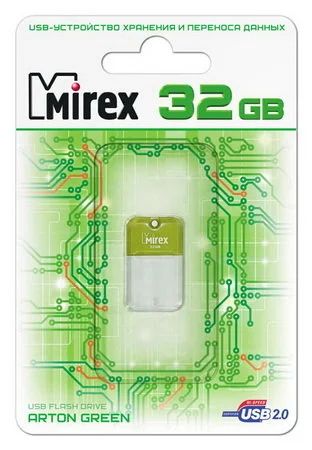 Лот: 9988254. Фото: 1. 32GB USB Flash, MIREX Arton Green... USB-флеш карты