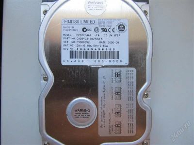Лот: 1066078. Фото: 1. Винт Fujitsu 20Гб. Жёсткие диски (HDD)