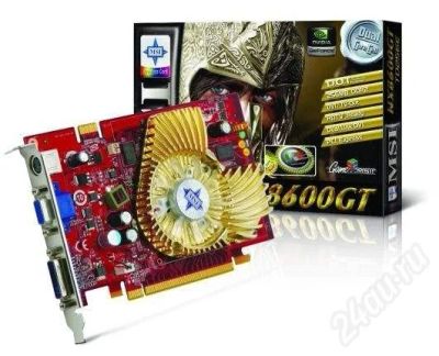 Лот: 350316. Фото: 1. PCI-E MSI GeForce 8600GT- 256МБ... Видеокарты