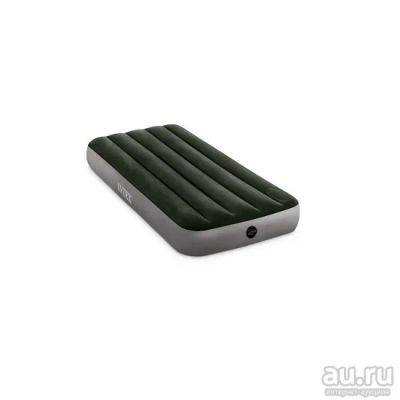 Лот: 15870045. Фото: 1. Матрас надувной Intex Downy Airbed... Спальные мешки, надувные кровати, коврики туристические