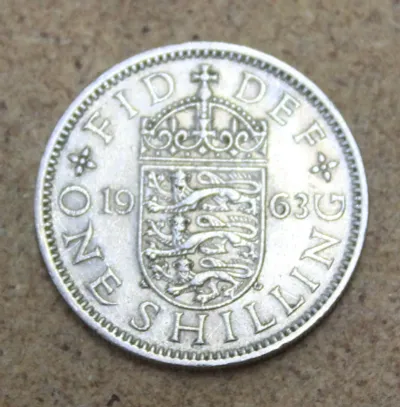 Лот: 23595902. Фото: 1. Великобритания 1 шиллинг 1963... Великобритания и острова