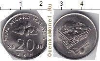 Лот: 5431386. Фото: 1. Монета 20 центов ринггит Малайзия. Азия