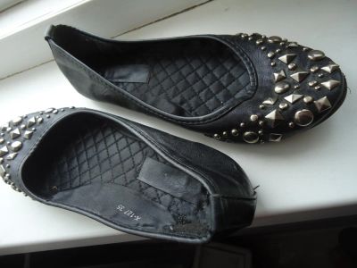 Лот: 4117598. Фото: 1. балетки. цвет черный. б/у.размер... Балетки