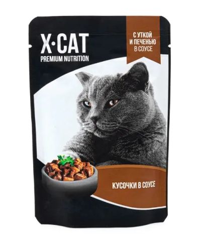 Лот: 20598823. Фото: 1. Влажный корм для кошек X-CAT... Корма
