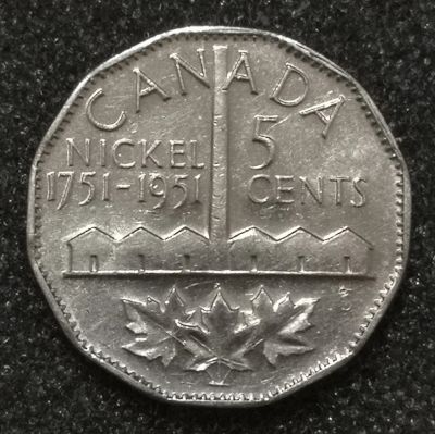 Лот: 23503655. Фото: 1. 5 центов 1951 года. Канада. Георг... Америка