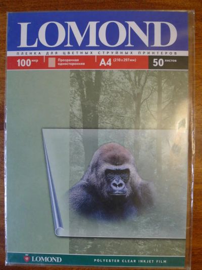 Лот: 4585621. Фото: 1. Пленка Lomond прозрачная (прозрачка... Другое (канцелярские и офисные товары)